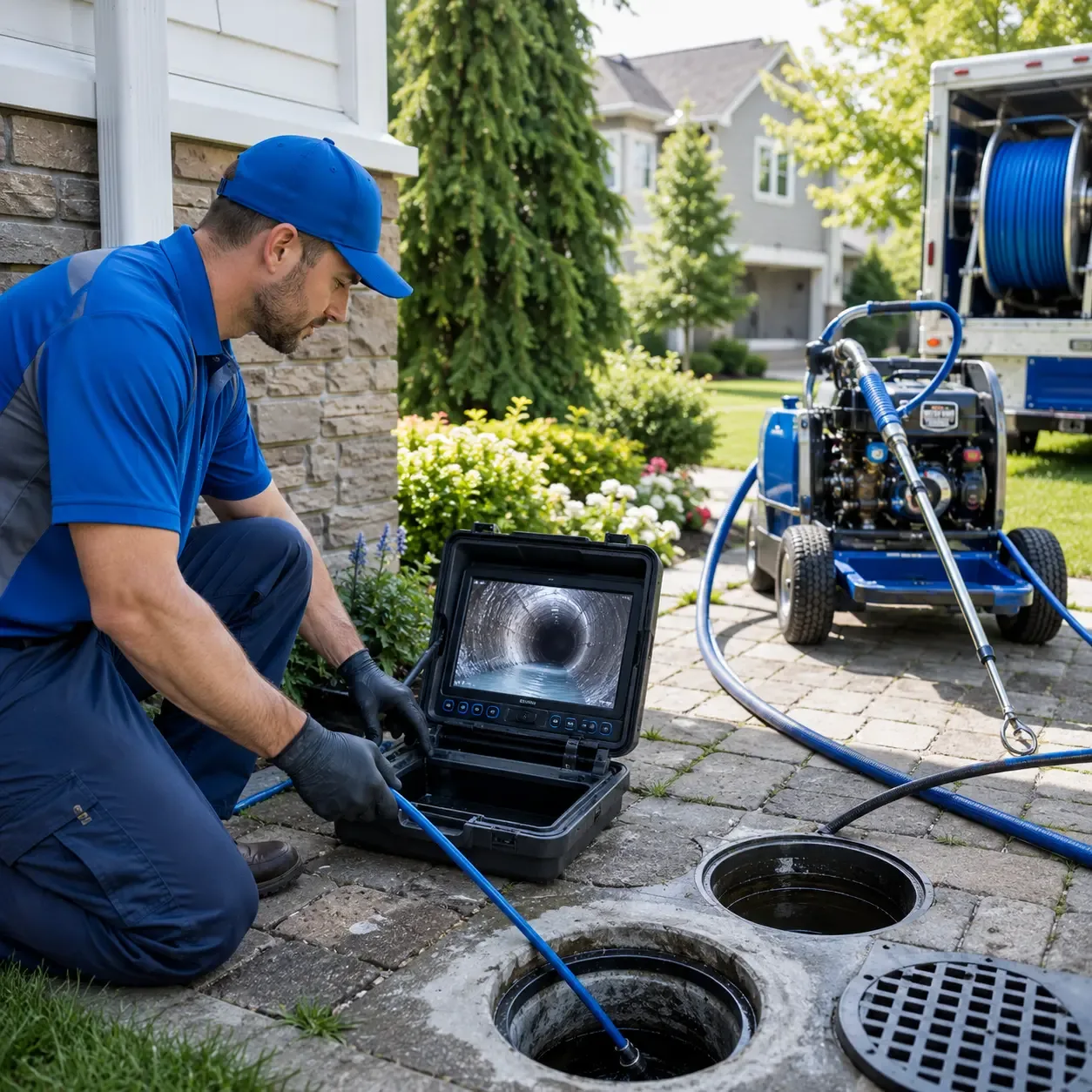 Outdoor drain cleaning professionals serving New Deal, TX