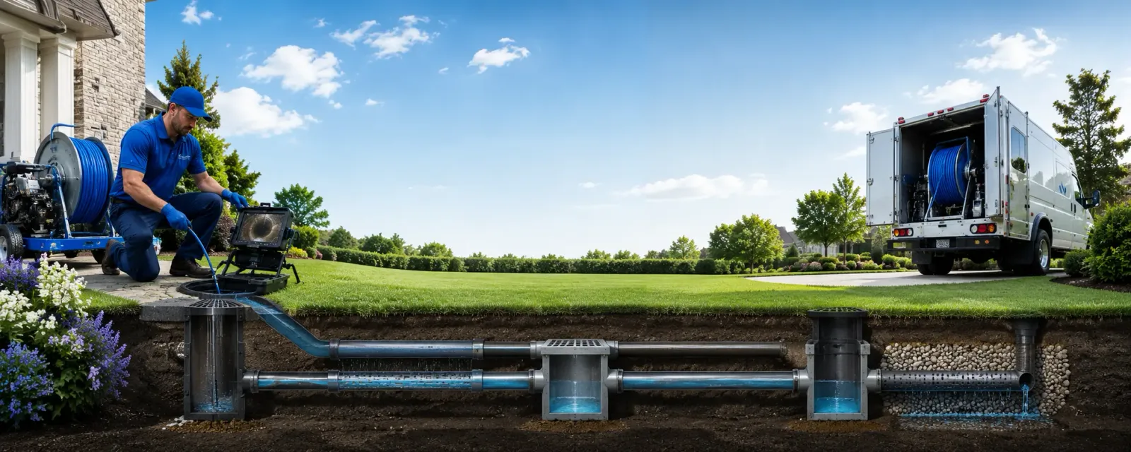 Outdoor drain cleaning information for New Deal, TX